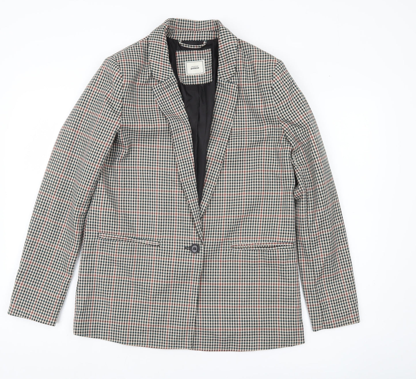 Pimkie Womens Multicoloured Checked Blazer Size M Regular Fit
