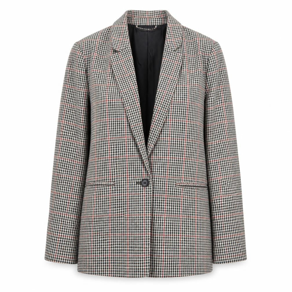 Pimkie Womens Multicoloured Checked Blazer Size M Regular Fit