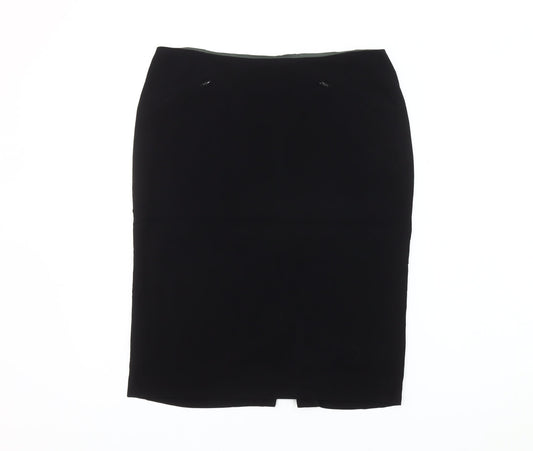 Jigsaw Women’s Black Size 12 Pencil Knee Length Skirt Workwear