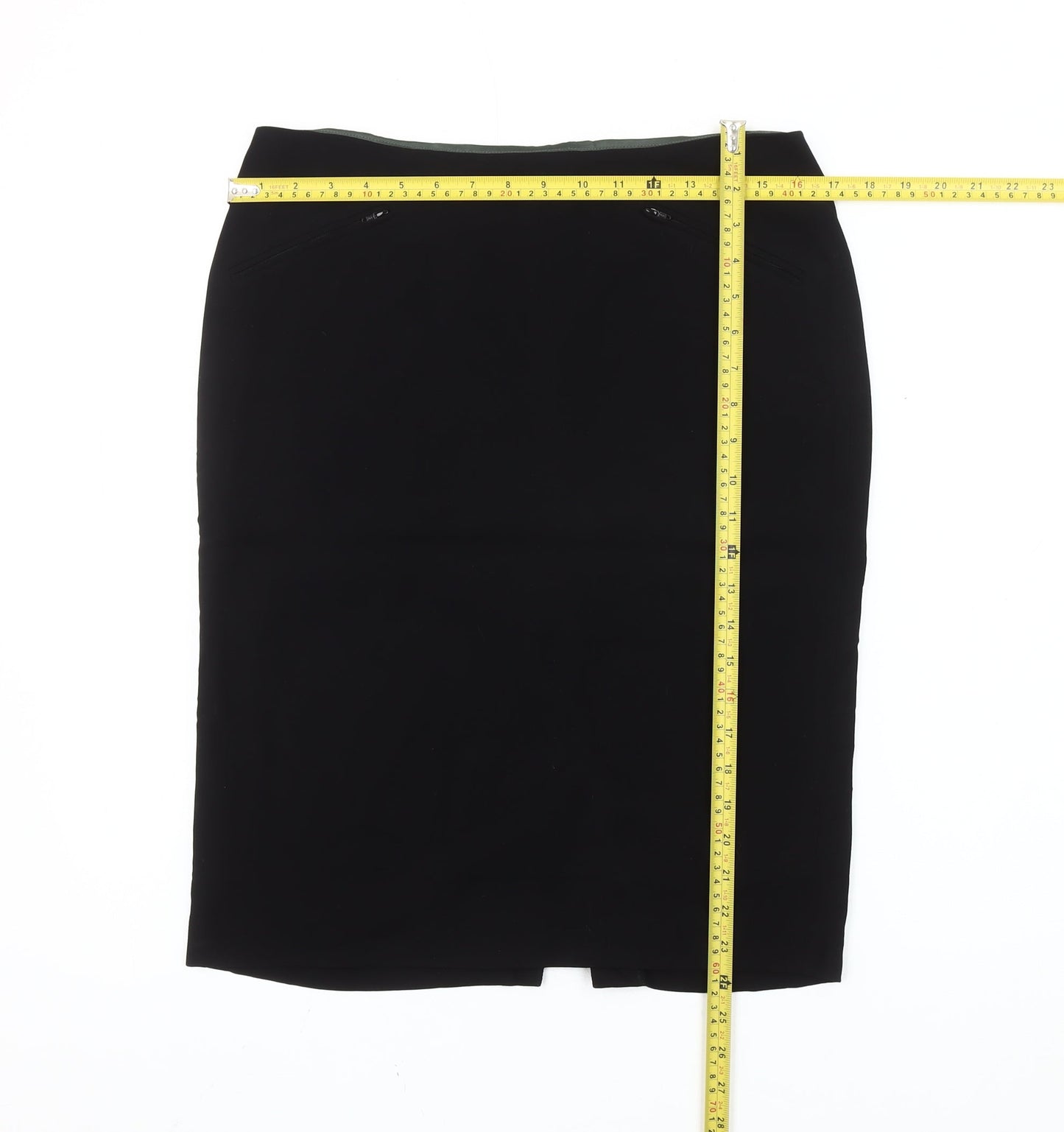 Jigsaw Women’s Black Size 12 Pencil Knee Length Skirt Workwear