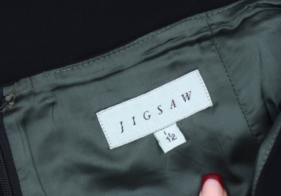Jigsaw Women’s Black Size 12 Pencil Knee Length Skirt Workwear