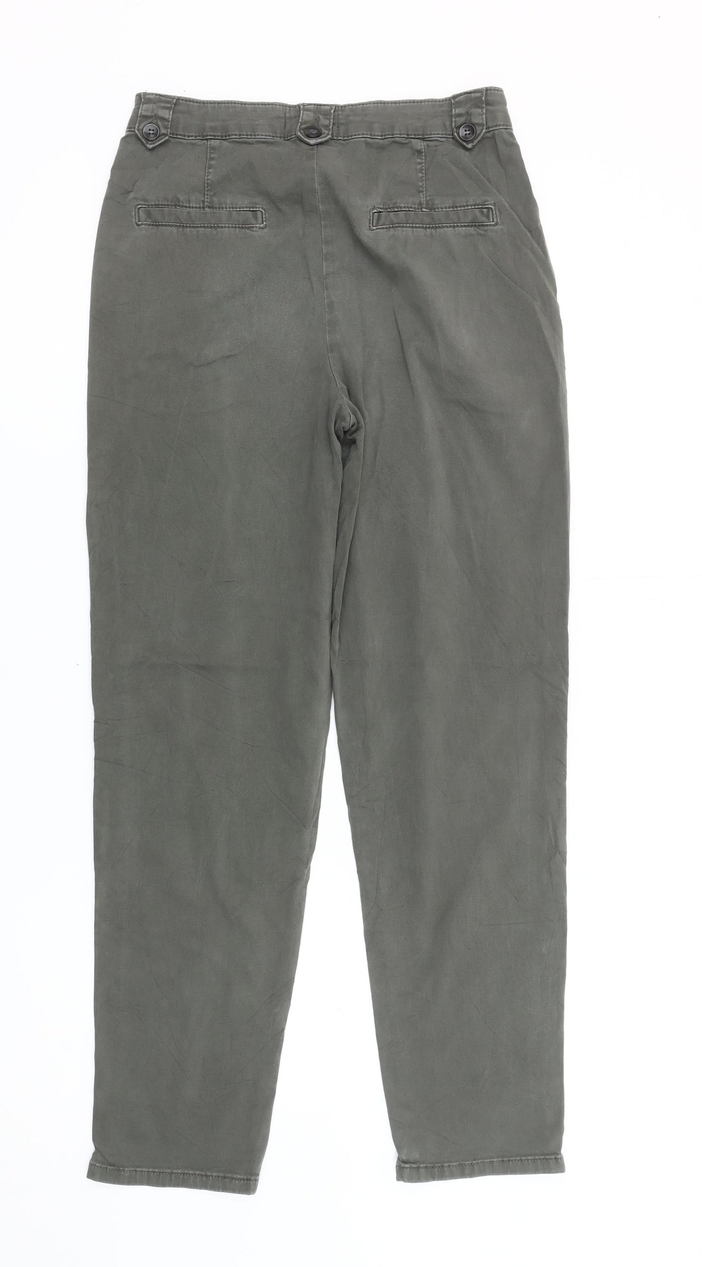 Mint Velvet Women's Green Size 8 Slim Chino Trousers
