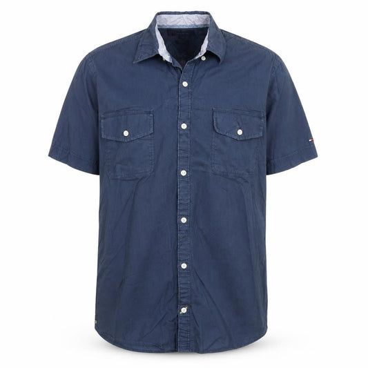 Tommy Hilfiger Men’s Blue L Classic Vintage Fit Short Sleeve Shirt
