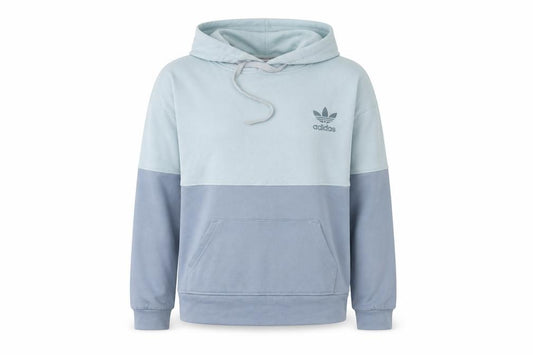 Adidas Womens Blue Pullover Hoodie Sweatshirt Size M Logo Design