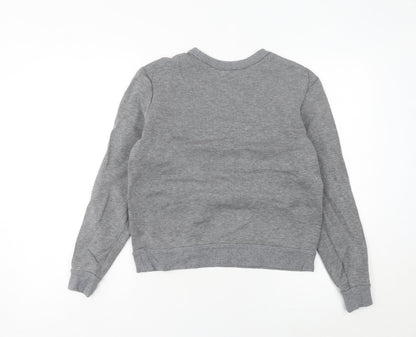 Nike Womens Grey Pullover Sweatshirt Size 4 Small Logo Sportswear
