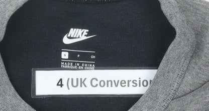 Nike Womens Grey Pullover Sweatshirt Size 4 Small Logo Sportswear