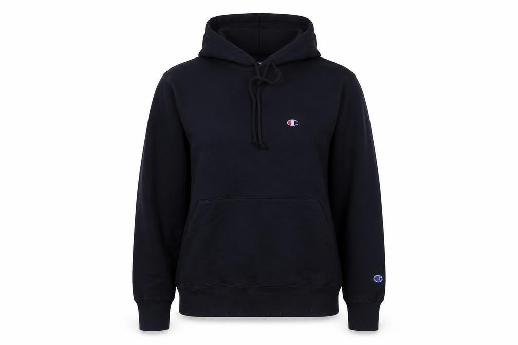 Champion Women's Black Hoodie Size 10 Pullover Long Sleeve Logo
