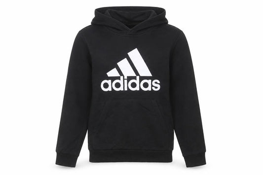 Adidas Womens Black Pullover Hoodie Size 2 Logo Print Sweatshirt