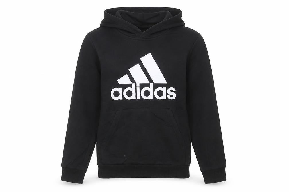 Adidas Womens Black Pullover Hoodie Size 2 Logo Print Sweatshirt