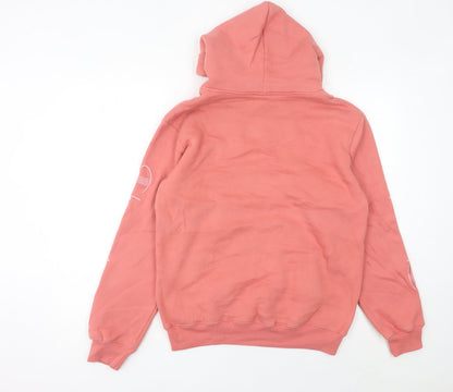 Champion Womens Pink Hoodie Size 10 UK Pullover Logo Sweatshirt