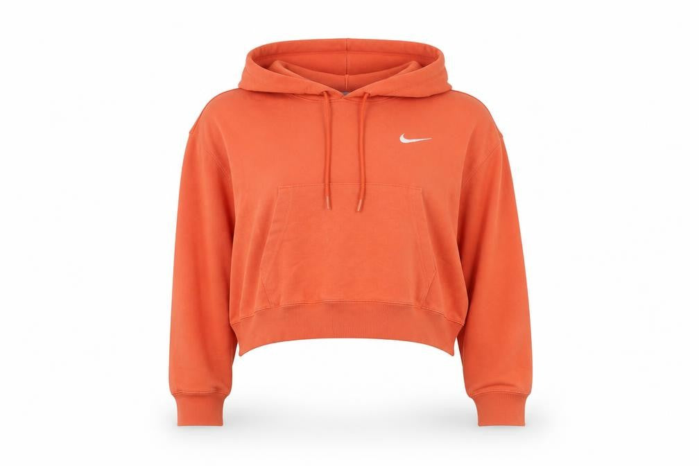 Nike Women’s Orange Pullover Hoodie Size 4 XS Cotton Sportswear