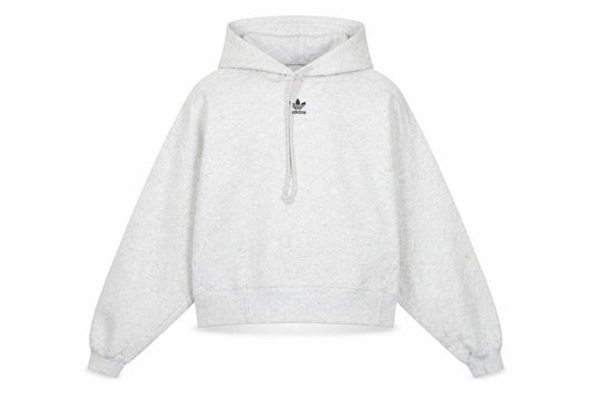 Adidas Women’s Grey Hoodie Size 8 UK Cotton Blend Pullover