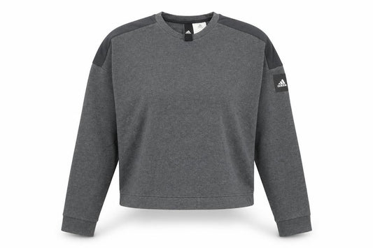 Adidas Womens Grey Sweatshirt Size 10 Crew Neck Long Sleeve
