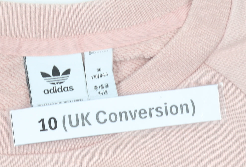 Adidas Womens Pink Sweatshirt Size 10 Logo Graphic Pullover