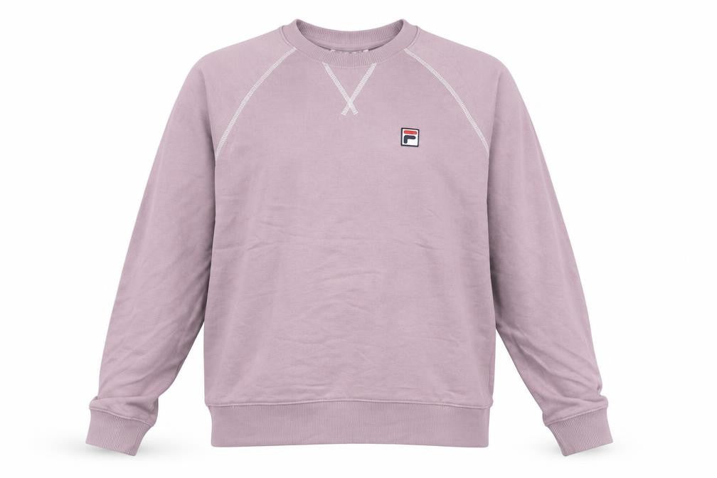 Fila Women’s Pink Logo Sweatshirt UK M Regular Fit Crew Neck