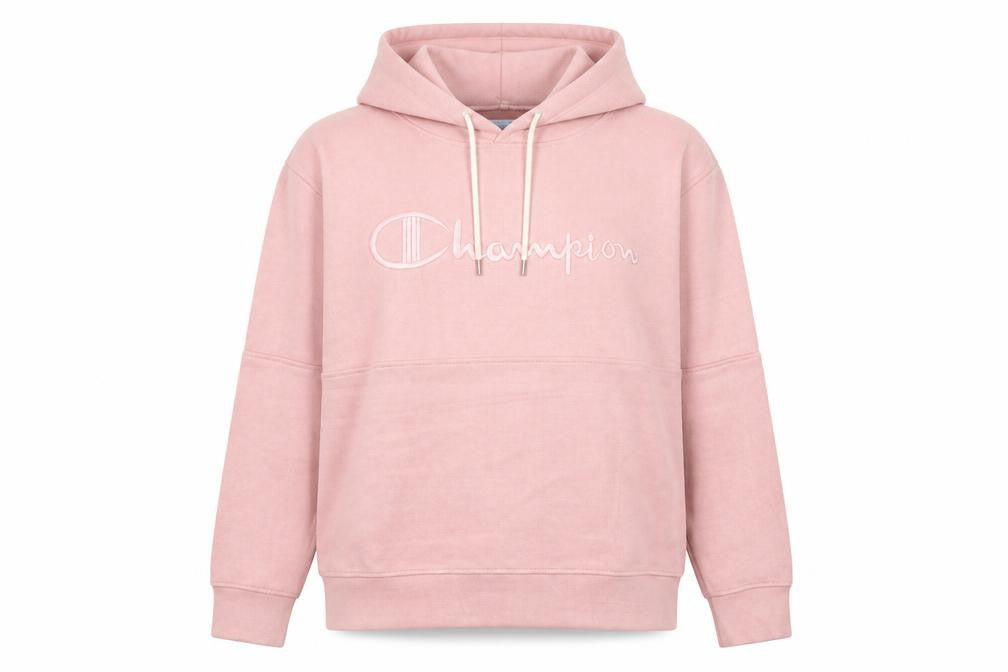 Champion Womens Pink Hoodie Size 10 Logo Pullover Sweatshirt