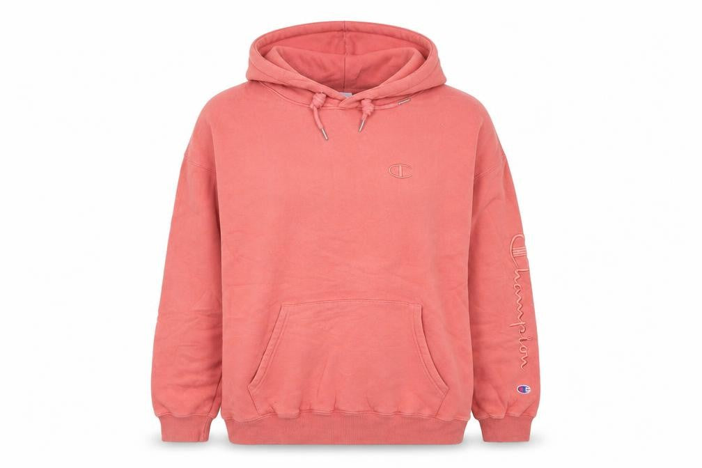 Champion Women’s Pink Hoodie UK 14 Pullover Cotton Logo Casual