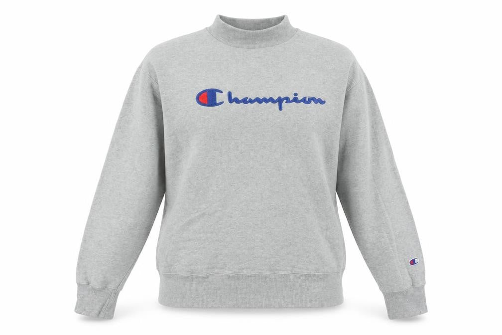 Champion Womens Grey Sweatshirt UK 6 Small Logo Embroidered Pullover