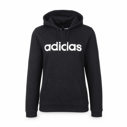 Adidas Womens Black Pullover Hoodie Size 10 Logo Sports Casual