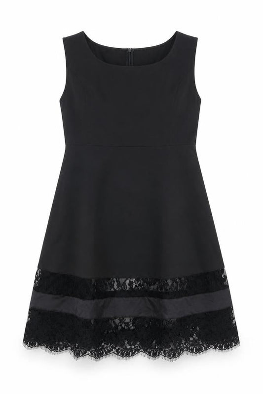 Next Womens Black Lace Trim Sheath Dress Size 26 Plus