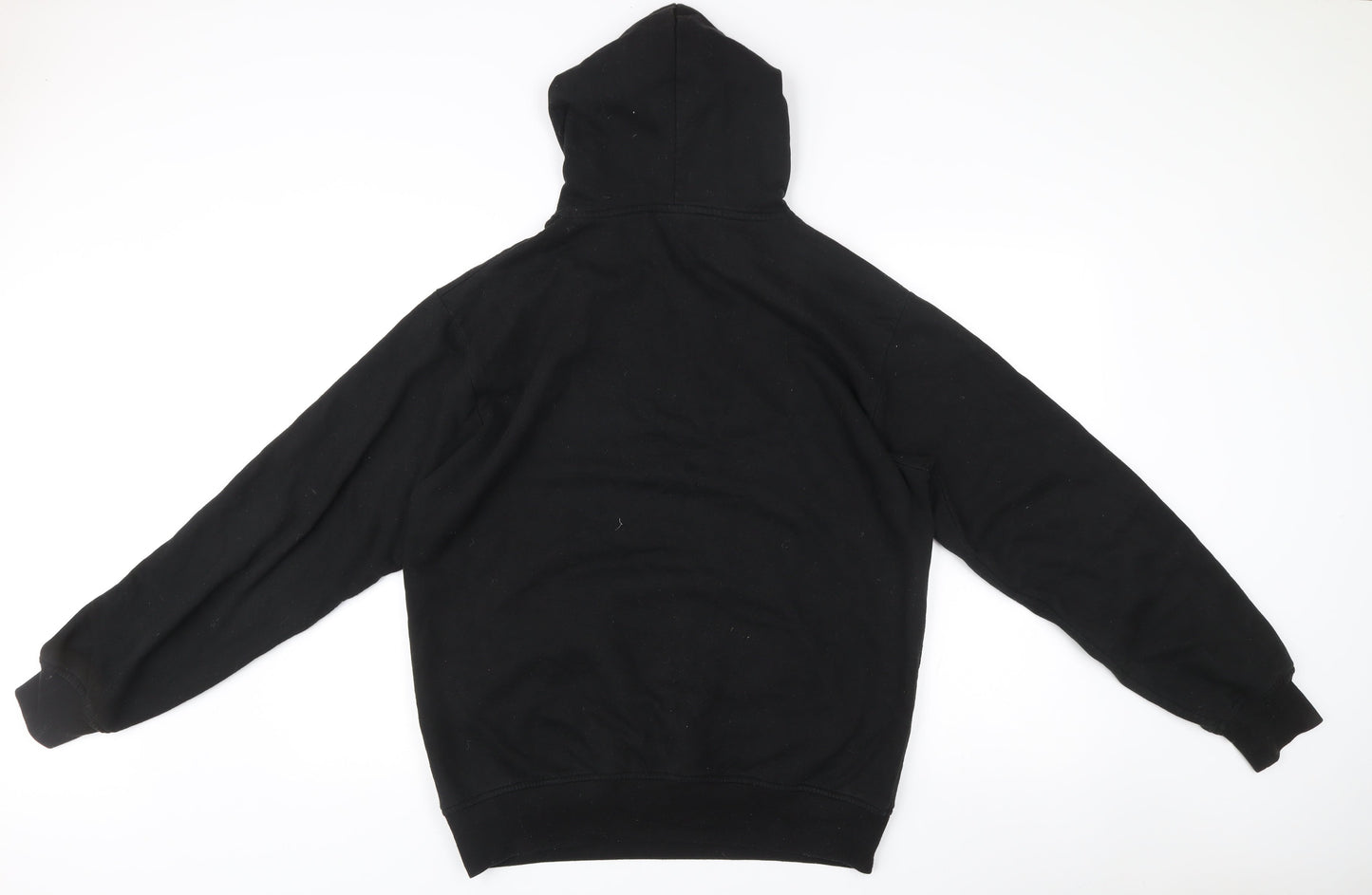 NICCE London Mens Black Pullover Hoodie Size L Graphic Logo