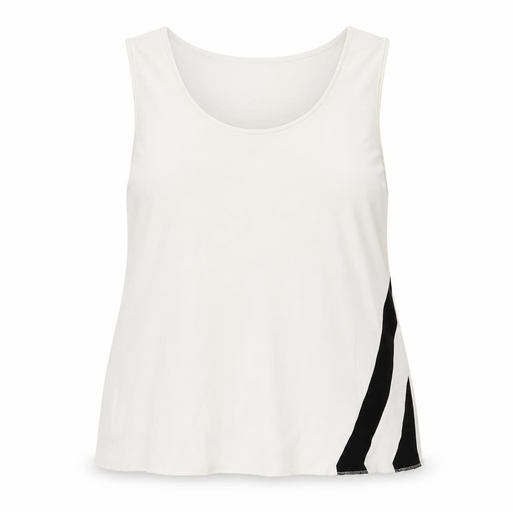 Jaeger Womens Ivory XL Sleeveless Tank Top Scoop Neck Viscose