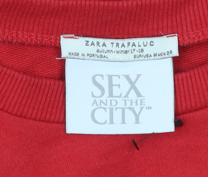 Zara Trafaluc Women’s Red Sweatshirt M Mr Big Sex and the City