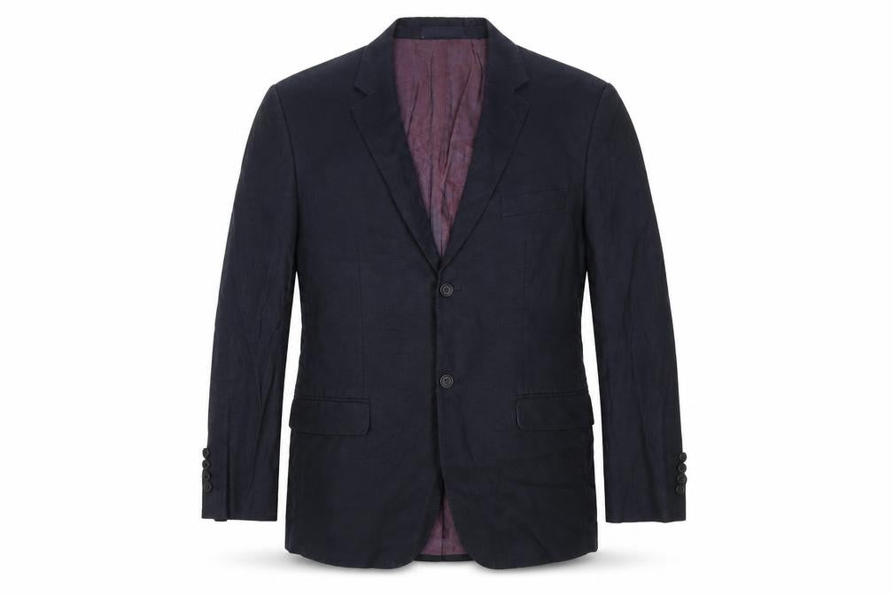 Ted Baker Mens Navy 42R Wool Blazer Jacket Two-Button Formal