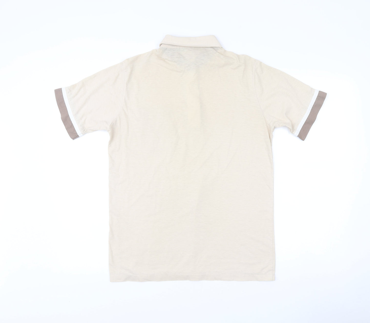 Wolsey Men's Beige Polo Shirt M Cotton Blend Collared Casual
