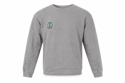 H&M Men’s Grey Relaxed Fit Sweatshirt M Graphic Print Pullover