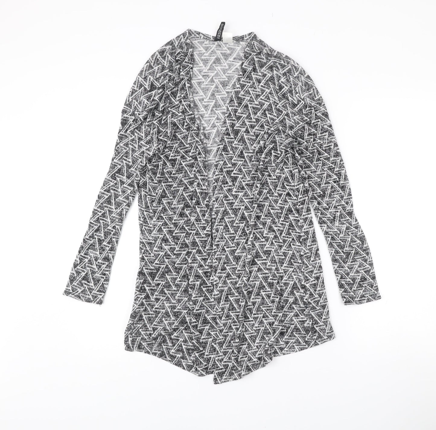 Divided Womens Grey XS Geometric Knit Long Sleeve Cardigan