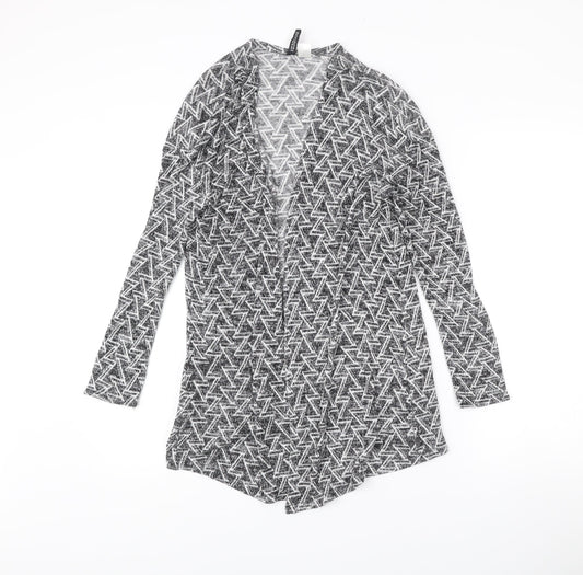 Divided Womens Grey XS Geometric Knit Long Sleeve Cardigan
