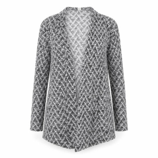 Divided Womens Grey XS Geometric Knit Long Sleeve Cardigan