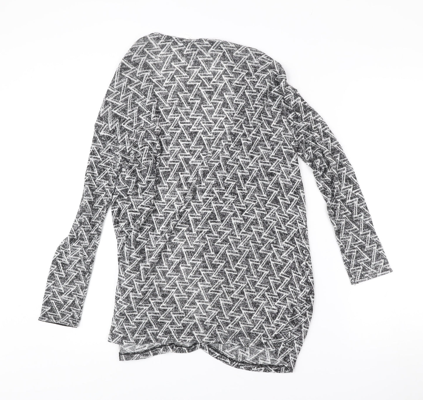 Divided Womens Grey XS Geometric Knit Long Sleeve Cardigan