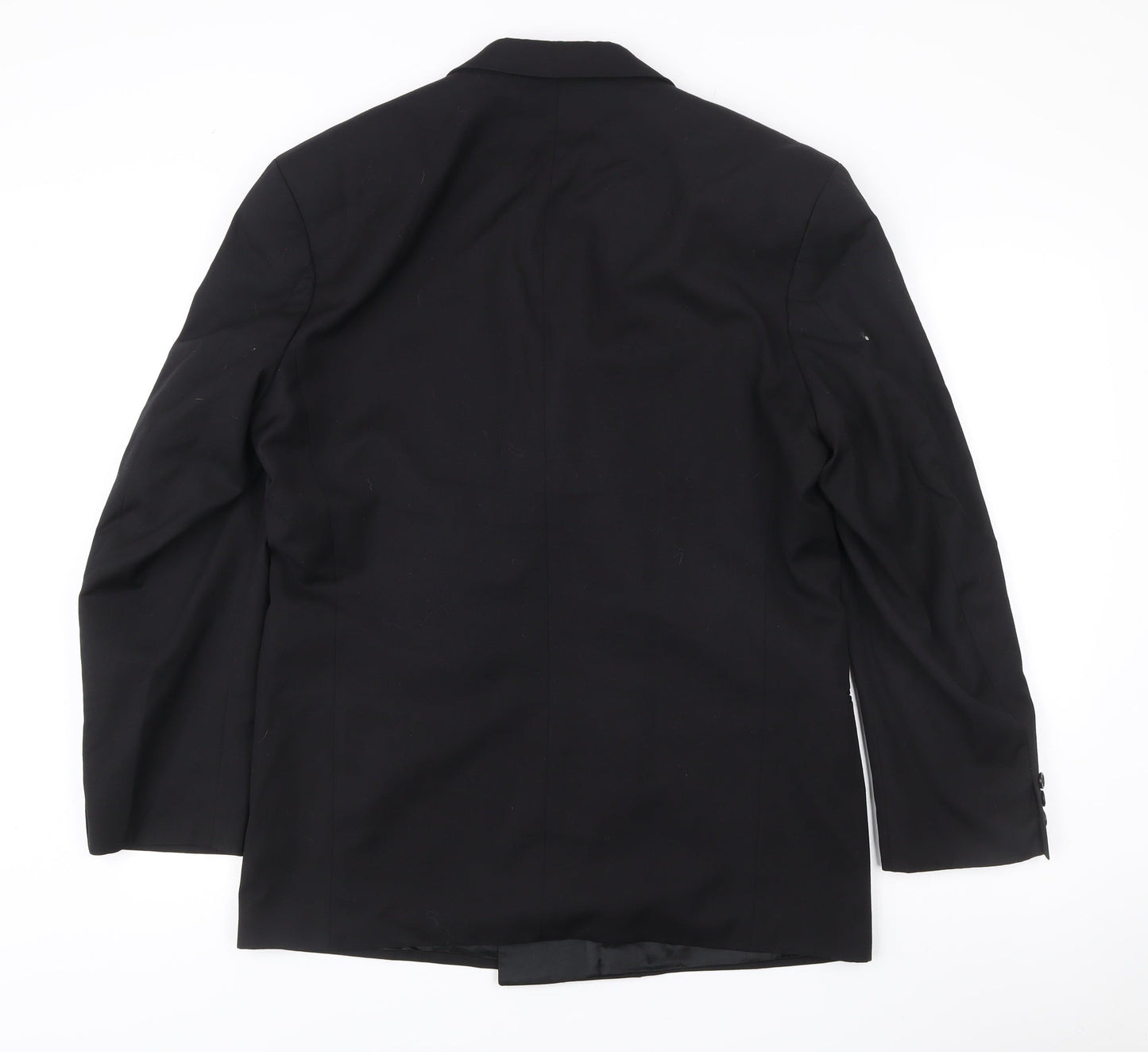 Marks and Spencer St Michael Men’s Black Wool Double-Breasted Peak Lapel Blazer 40in Chest M