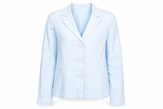 Kaliko Women’s Blue Linen Blazer Size 10 Workwear Jacket