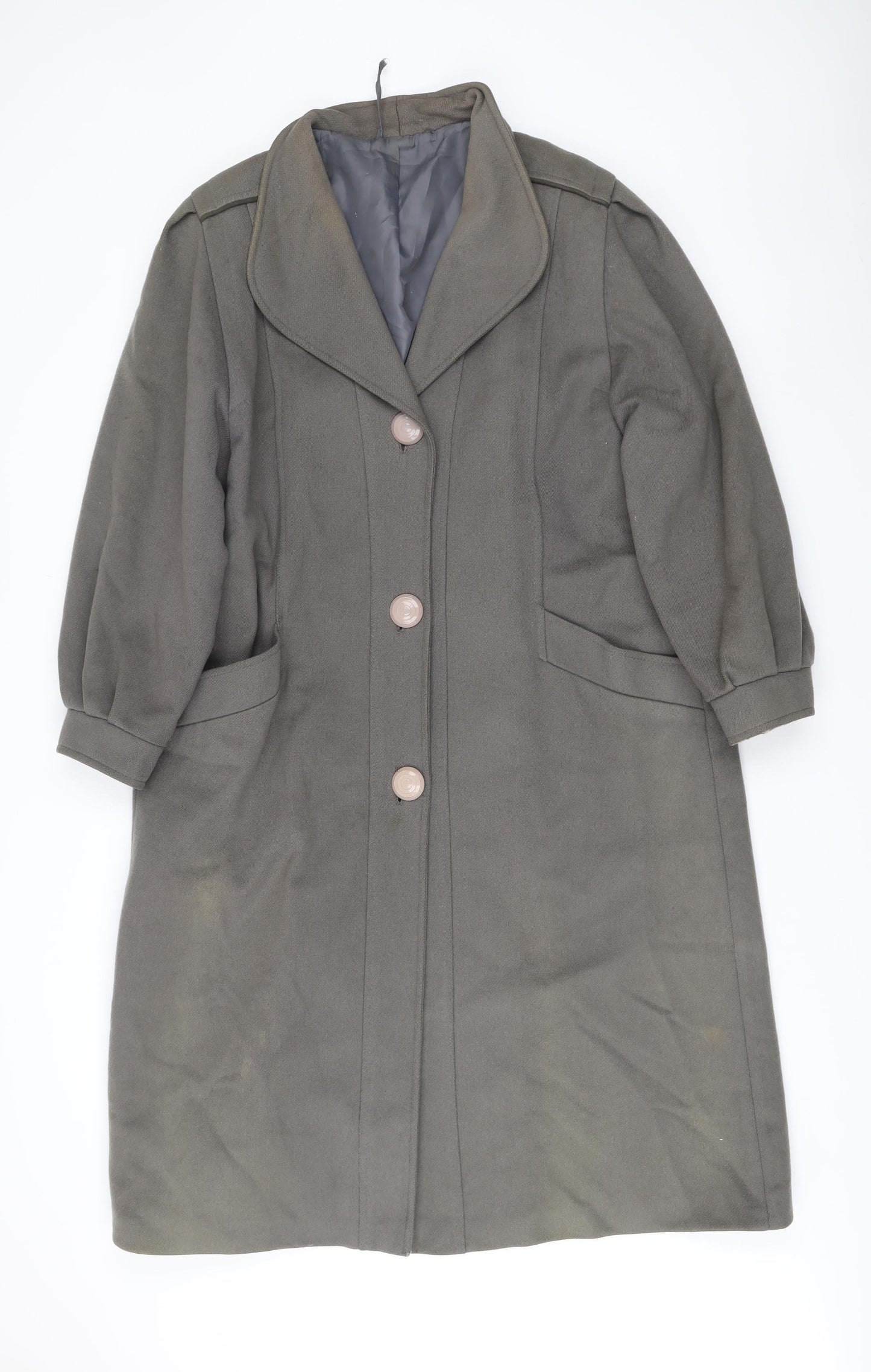 Marks and Spencer Men’s Grey Wool Overcoat Size 40 Classic