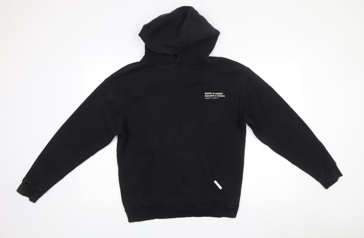 Nimes Men’s Black XS Pullover Hoodie Graphic Print Streetwear