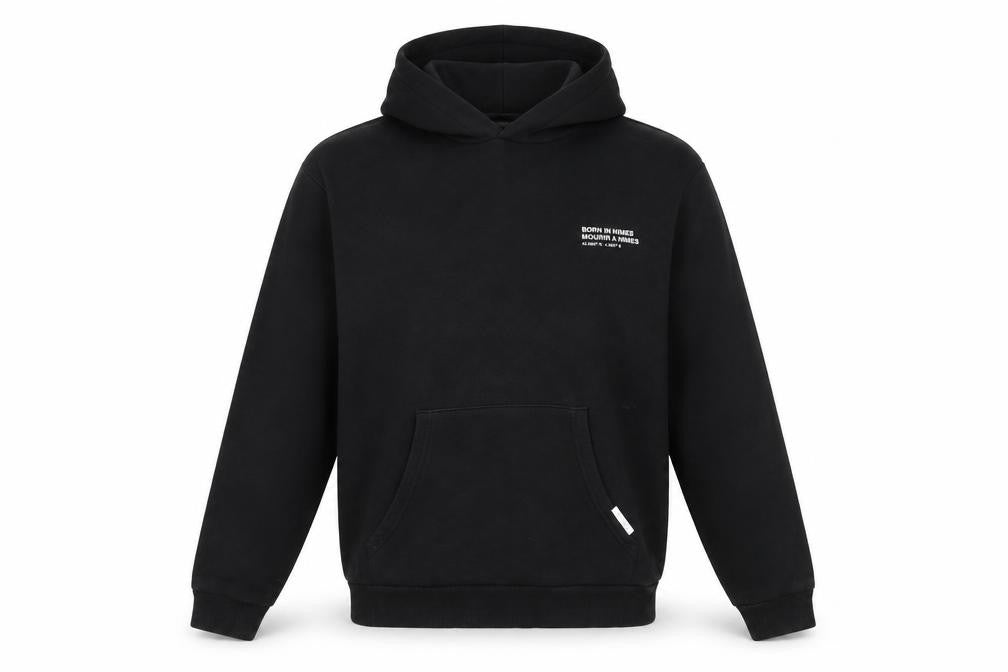 Nimes Men’s Black XS Pullover Hoodie Graphic Print Streetwear