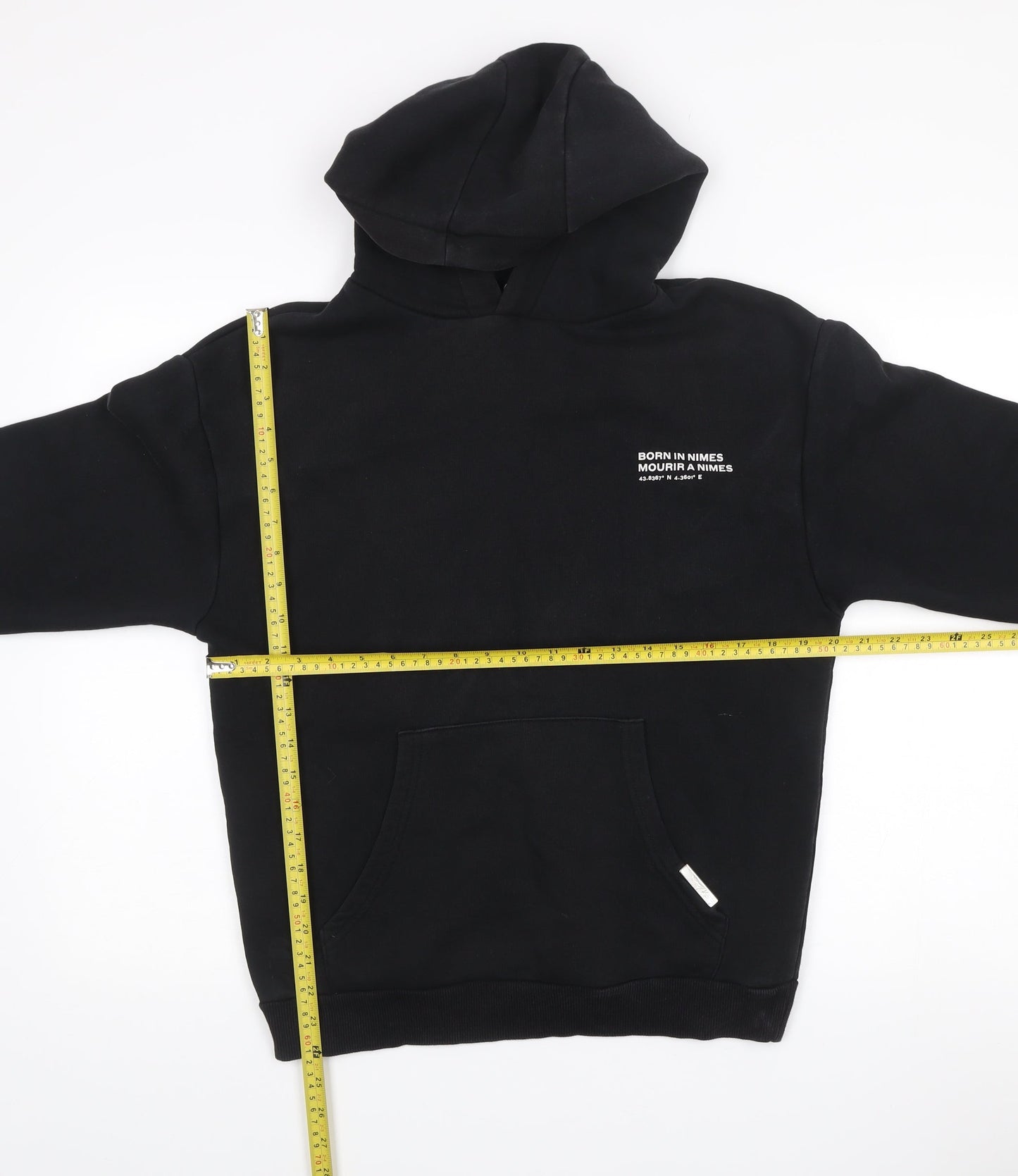 Nimes Men’s Black XS Pullover Hoodie Graphic Print Streetwear