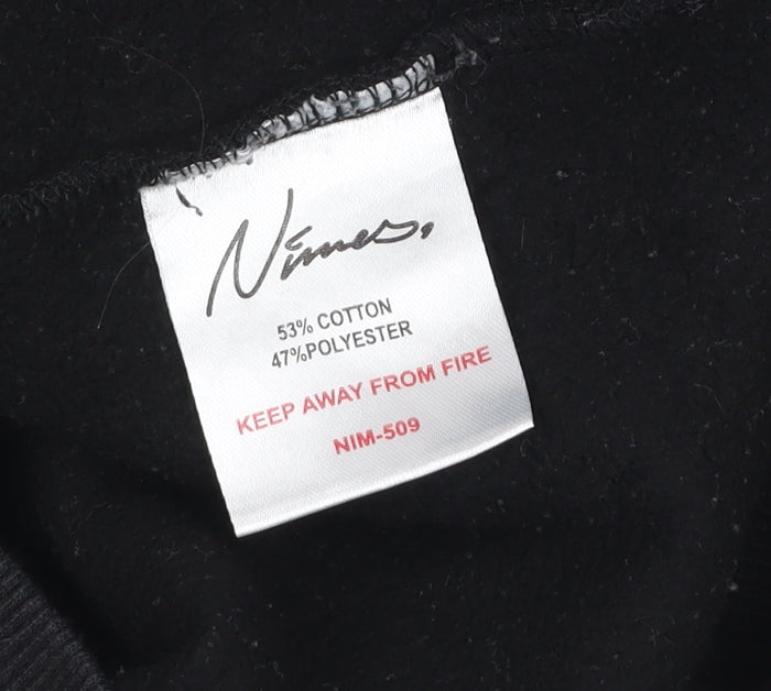 Nimes Men’s Black XS Pullover Hoodie Graphic Print Streetwear