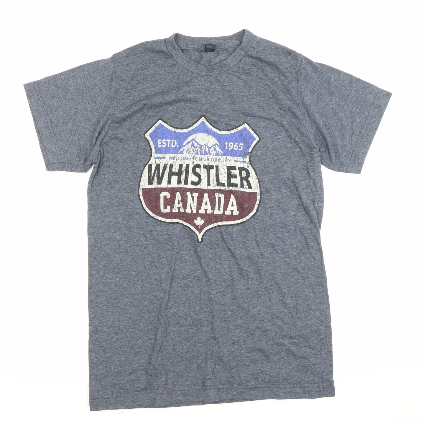 DELUXE BY M&O Men's Grey Canada Graphic T-Shirt Size S