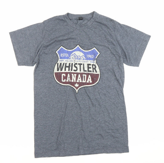 DELUXE BY M&O Men's Grey Canada Graphic T-Shirt Size S