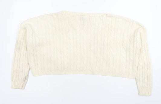 PrettyLittleThing Women’s Ivory Cable Knit Jumper S Regular