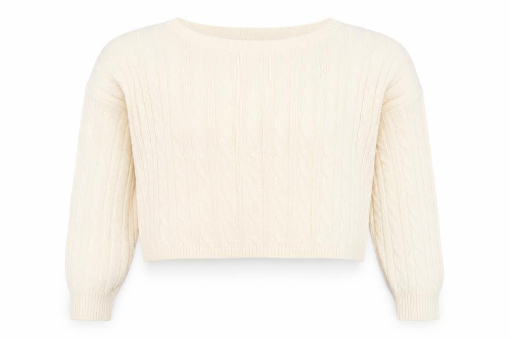 PrettyLittleThing Women’s Ivory Cable Knit Jumper S Regular