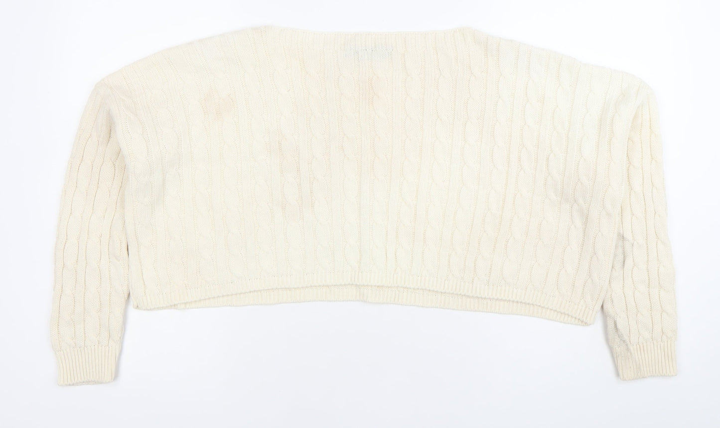 PrettyLittleThing Women’s Ivory Cable Knit Jumper S Regular