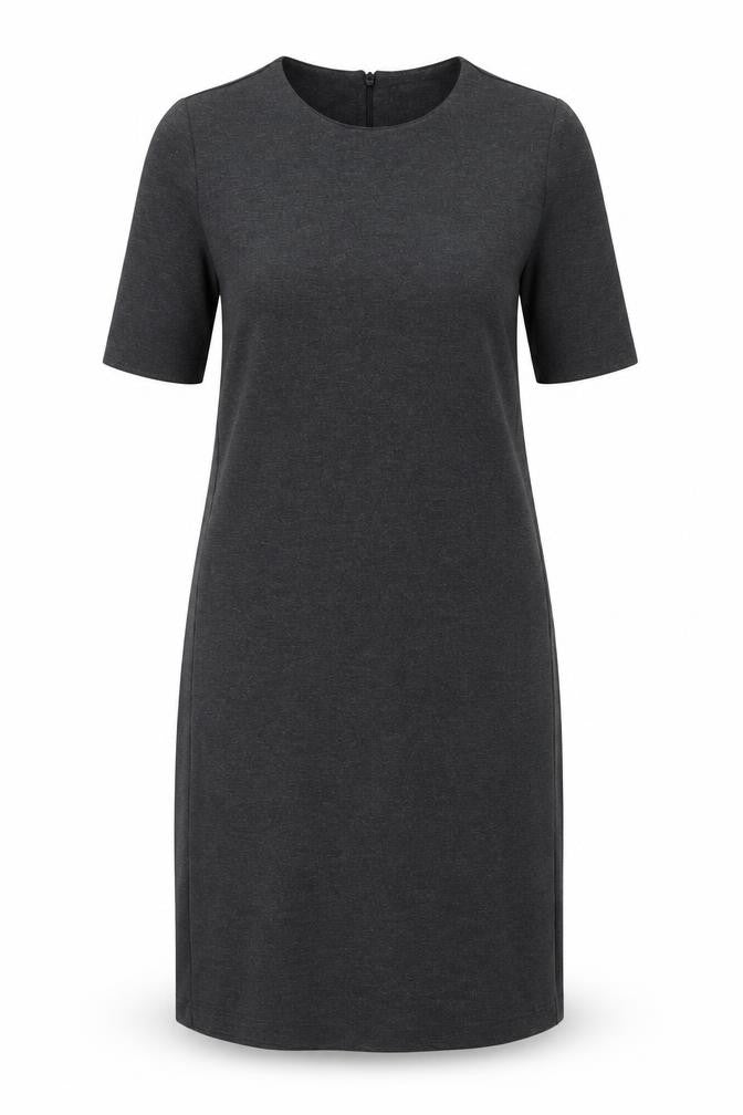 H&M Women’s Grey Shift Dress XS Half Sleeve Knee Length Workwear