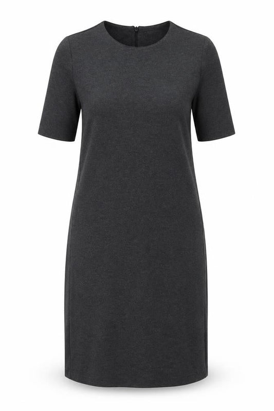 H&M Women’s Grey Shift Dress XS Half Sleeve Knee Length Workwear