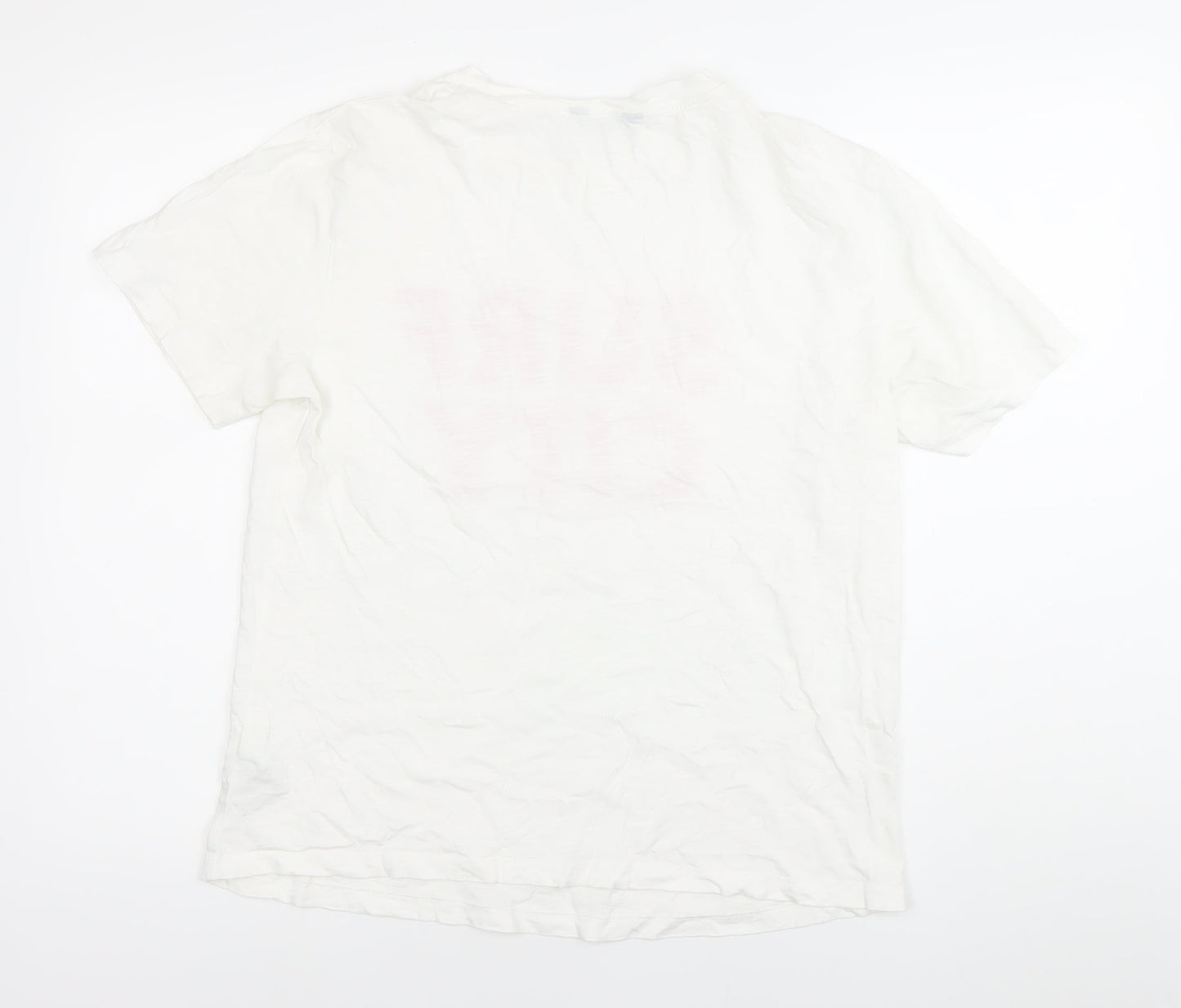 Marks and Spencer Womens White Surf City T-Shirt Size 12 Regular Fit