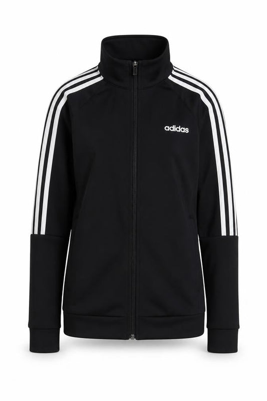 Adidas Womens Black Size 6 Track Jacket Full Zip Sportswear